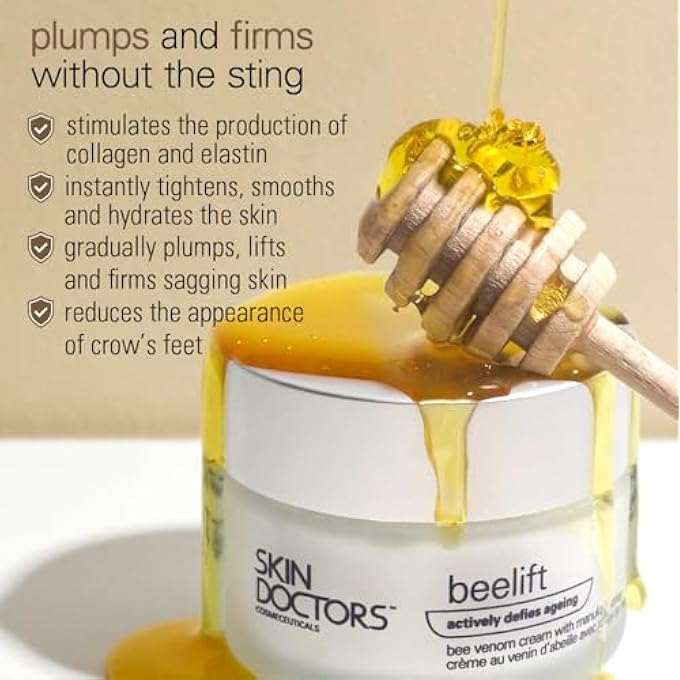 Skin Doctors بيليفت | العناية بالبشرة المضادة للشيخوخة | سم النحل | عسل مانوكا و هلام ملكي | تعزيز الكولاجين | ينعّم الخطوط الدقيقة | خالي من البارابين | 50 مل - Image 4